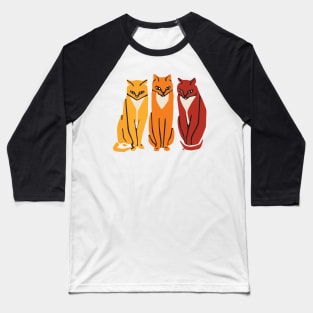 Three colorful cats Baseball T-Shirt